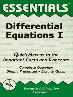cover image of Differential Equations I Essentials